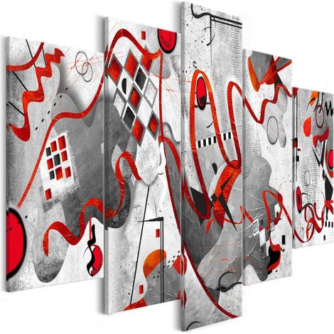 Tableau Imprimé 5 Panneaux "Between Waves Wide" 50 x 100 cm (1/2)