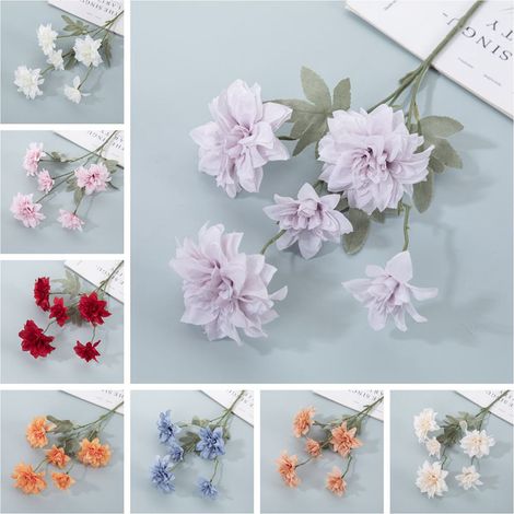 Fleur Artificielle - Branche en Tissu Réaliste - Longueur 53 cm - Décoration Intérieure Maison Mariage Fête - 1 Pièce (1/5)