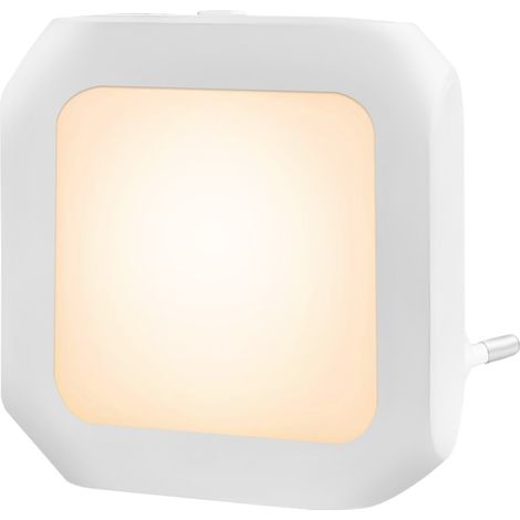 Luce notturna a LED automatica da 2 pezzi, luce notturna con sensore crepuscolare, luce notturna per bambini con spina, per corridoio, cucina, bagno, bianco caldo