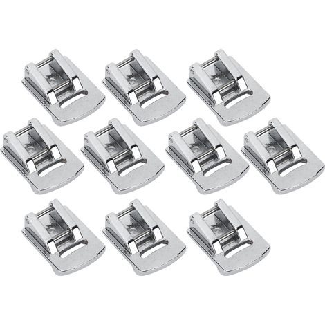 Pied de fronce double aiguille pour machine à coudre, Acier inoxydable robuste et durable, Lot de 10 pièces, Compatible machines domestiques (1/4)