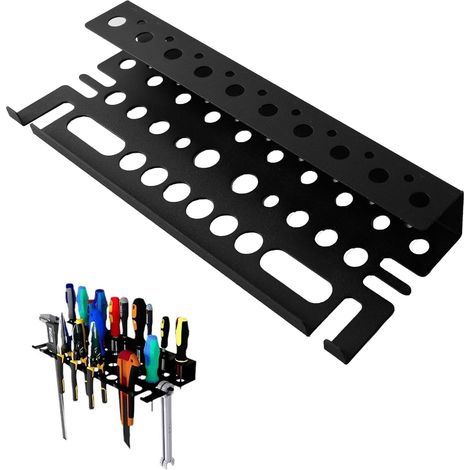Organiseur d'outils pour tournevis, support d'établi de 40 cm, organisateur d'outils mural, petit outil pour atelier, remise, garage, maison (1/4)