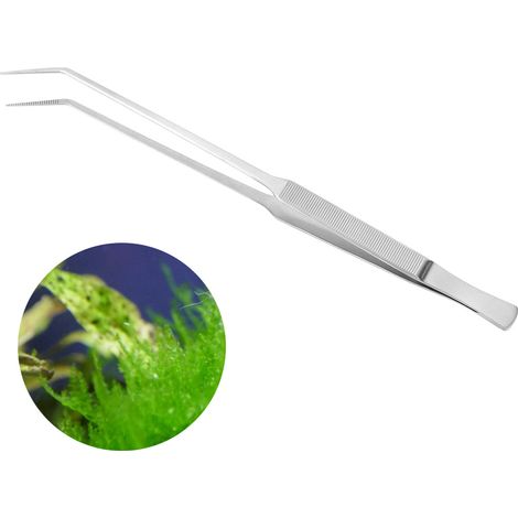 Pince Courbée Pour Aquarium - Acier Inoxydable 25cm - Outil Maintenance Plantes Aquatiques - Pour Paysagisme Et Taille (1/5)