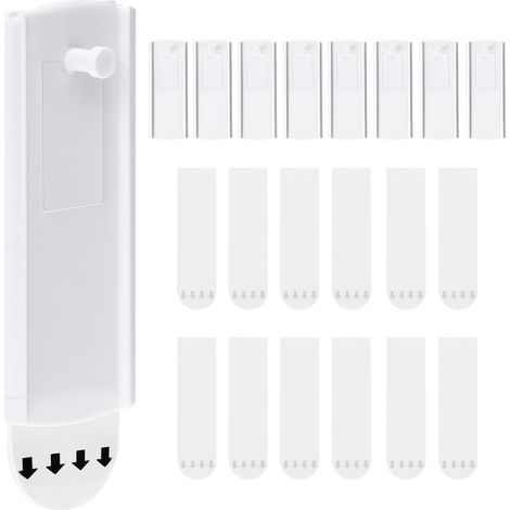 8 Cochets Tableau Adhésive 7530mm avec 12 Languettes Accoches Amovibles, Sans Dommage (1/3)