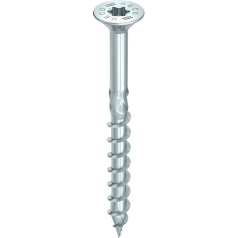 HECO Senkkopf TOPIX-plus 5,0 x 70 mit Frästaschen, HECO-Drive, Teilgewinde, verzinkt blau, A3K 100 Stk (1/4)