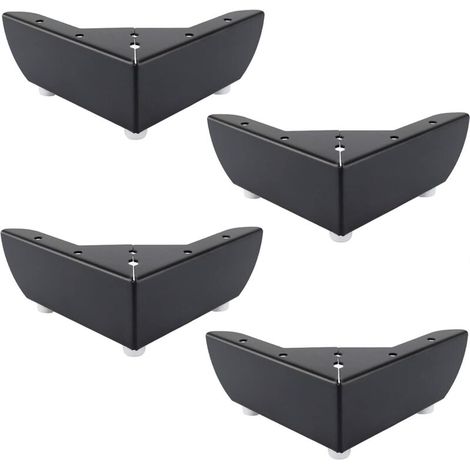 4Pcs DIY Kitchen Furniture Legs 50mm Coffee Table Cabinet Bed Sofa Legs Strong Metal Desk Chair Leg Black Silent Non-Slip
