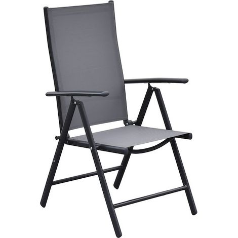 Amalfi Klappsessel 2er Set graphit/grau