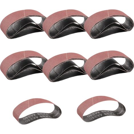 20Pièces Bandes Abrasives Set 40x303mm Grain 240 Bandes Abrasifs Convient pour Ponceuse à Bande (1/5)