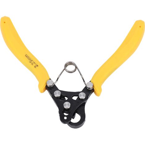 Pince à boucler en une étape de 2,25 mm à 9 broches pour fil d'artisanat de calibre 18 à 26, finition or, argent, cuivre et fer, poignée jaune (1/5)