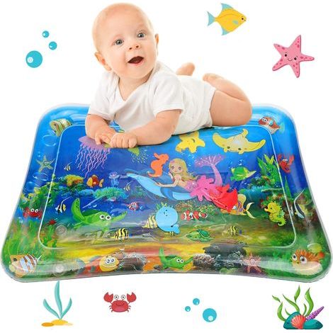 Tapis d\'eau Gonflable pour Bébé, Jouet Bebe Tapis Eau, Tapis d\'eau Gonflable de Bébé, Tapis Eau d\'Eveil Bebe, Convient aux enfants de 3 6 9 12 mois(Sirène)-Fei Yu (1/5)