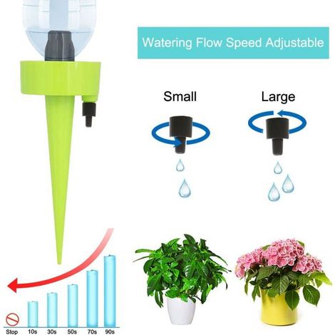 Goutte à Goutte Bouteille, Arrosage Plantes Automatique Irrigation Goutte à Goutte avec vannes de régulation débit d'eau(12Pcs) (1/5)