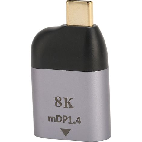 Adaptateur USB-C vers Mini DisplayPort, petit, prêt à l'emploi, 8K 60 Hz, adaptateur USB Type-C mâle vers Mini DP femelle (1/4)