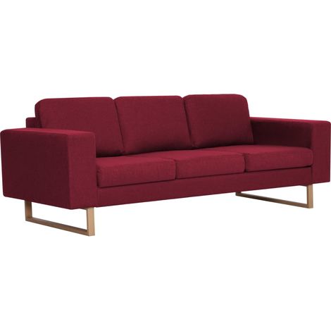 Divano letto 3 posti trasformabile soggiorno letto ospiti divano letto pieghevole per soggiorno interni casa sedili tessuto rosso bordeaux 020019009