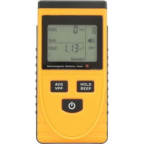 Détecteur de rayonnement nucléaire, compteur Geiger Numérique LCD Détecteur de rayonnement électromagnétique Dosimètre Testeur Mètre Compteur pour inspections EMF à domicile, bureau, extérieur (1/5)