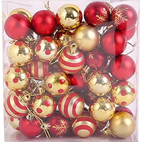 Boules de Décoration pour Sapin de Noël Pendeloques Festives Réutilisables  Suspensions Décoratives pour Arbre pour Proches Fêtes Mariages Maison Intérieur Extérieur (1/5)