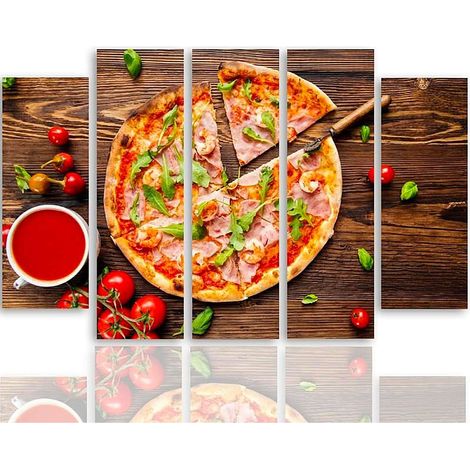Tableau pizza avec roquette - 150 x 100 cm (1/5)