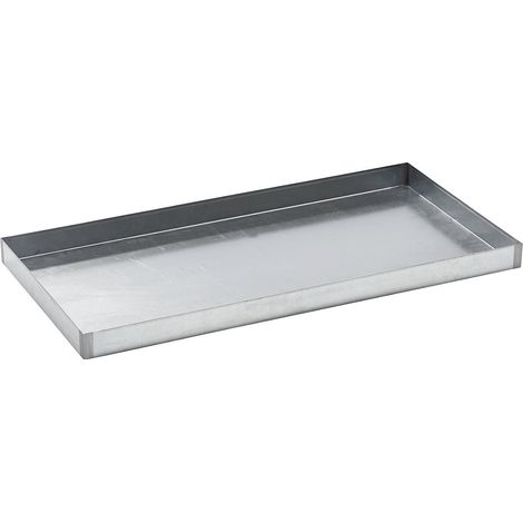 Cuve universelle en acier galvanisé pour bidons – Capacité de rétention 40 l – Longueur 1200 mm – Largeur 600 mm – Hauteur 70 mm – Eurokraftbasic