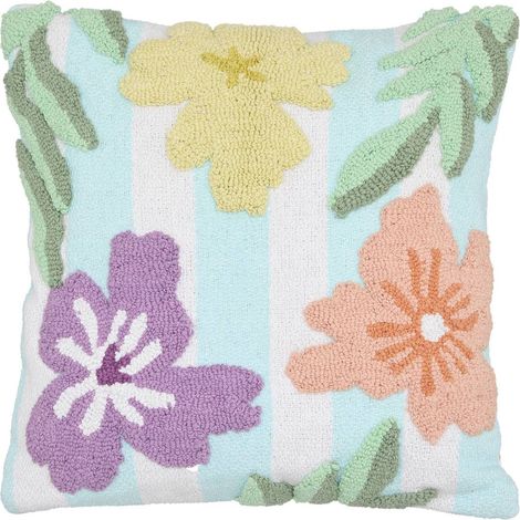 Cuscino fiori di campo 45x45cm verde - Atmosphera créateur d'intérieur