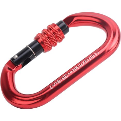 OType Outdoors Verriegelungskarabiner Kletterkarabiner Felsbergsteigerausrüstung (Rot) (1/5)