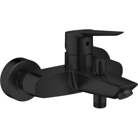 Mitigeur monocommande bain/douche - GROHE Start - Noir mat - Montage mural apparent - Inverseur automatique (1/3)