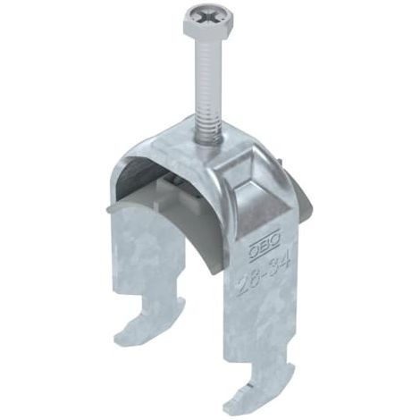 OBO Bettermann Abrazadera de estribo 2056 28-34mm Acero cincado por inmersión en caliente, 1186229