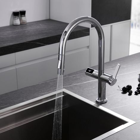 Imex -  Grifo Monomando de Cocina Extraible Cromado Serie  Turín