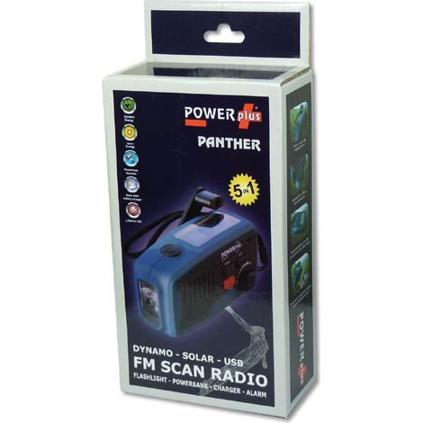 Chargeur d'urgence pour radio solaire, dynamo POWERplus et lampe torche Panther (1/2)