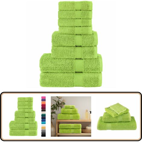 Ensemble de serviettes de qualité supérieure SOLUND 8 pcs - Ensemble De Serviettes - Serviettes De Bain - Serviettes Vertes - Serviettes Coton - Serviettes Douces (1/5)