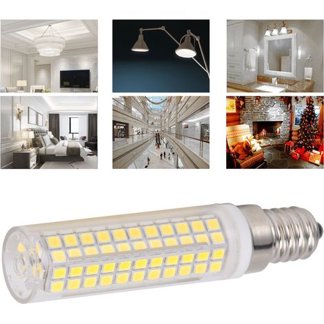 Ampoule LED E14 type « maïs » 1500 lm, 136 LED, dimmable, pour lustre, plafonnier ou applique murale, 220 V, 12 W, blanc froid (1/5)