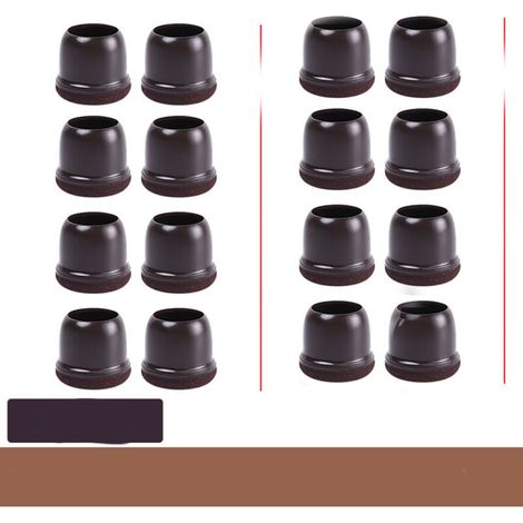 16 protectores de patas para sillas, diámetro , almohadilla de fieltro grueso, elástico, apto para sillas, sofás, mesas - Protege (1/4)