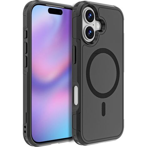 Funda protectora reforzada para iPhone 17, MagForce MagSafe, negra. (1/5)