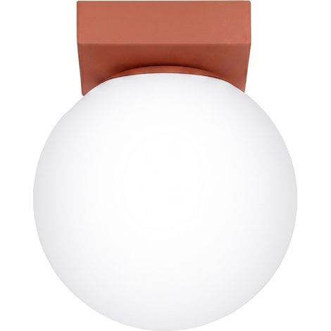 Plafonniers Yoli acier/verre ocre rouge 1xG9 12cm Sollux (1/5)