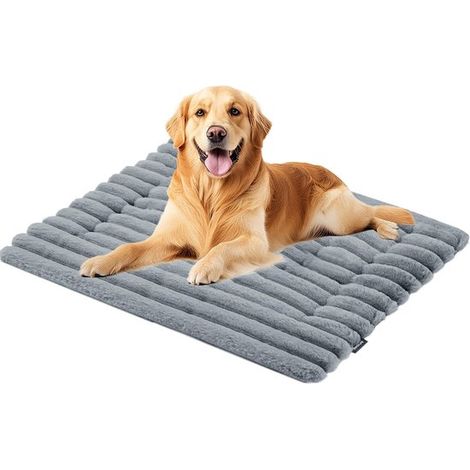Tapis pour chien/chat - Couverture douce et confortable - Épaisse et chaude - Facile d'entretien - Convient à de nombreux animaux - 61 x 45 cm - Gris - Taille unique (1/5)