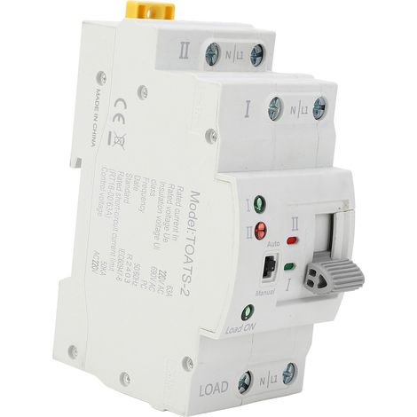 Commutateur de transfert automatique à double puissance 2P 63A ATS, commutateur de commutation de générateur de Circuit électrique 220 V (1/5)