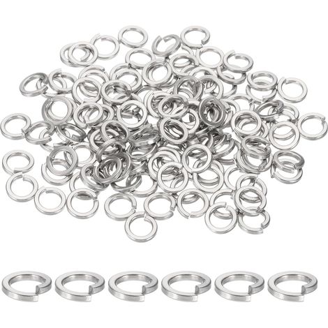 Rondelle Grower M5, Rondelles Fendues En Acier Inoxydable 304 Pour Vis Boulons Voitures Machines De Construction Argent Lot De 120 (1/5)