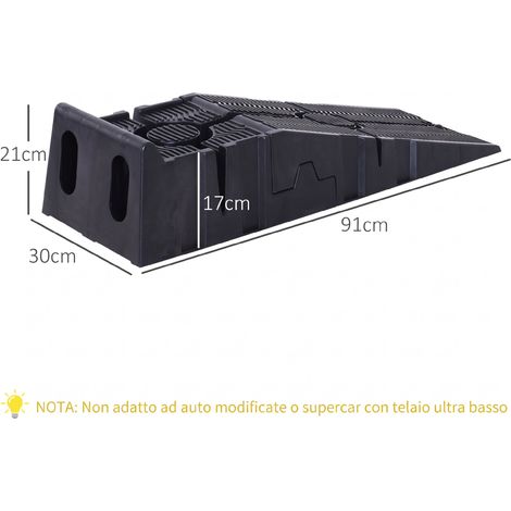 Lot de 2 feux de camion en plastique, capacité de charge de 5 tonnes, 91 x 30 x 21 cm, noirs (1/5)