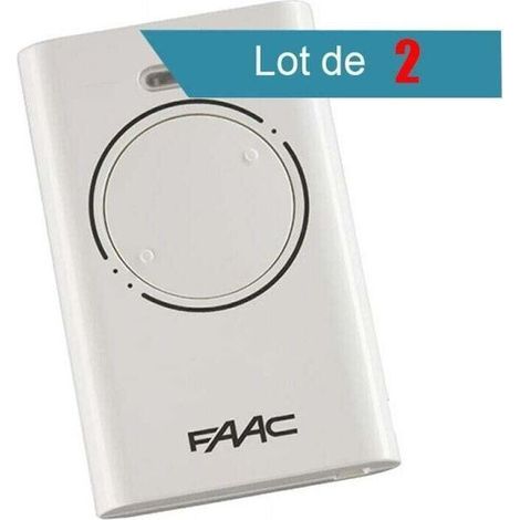 Télécommande FAAC XT2 868 SLH NOIR Pack de 2 - Blanc (1/5)