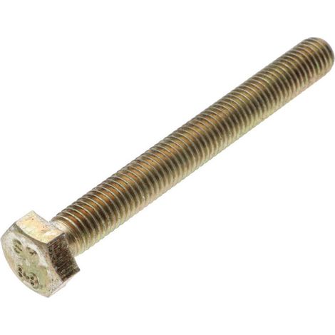 Vis métaux Tête hexagonale TH M6X80 Classe 6.8 Bichromaté-1 pièce (1/2)