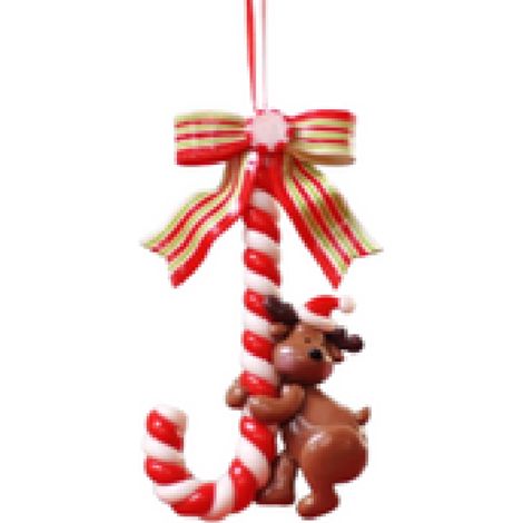 Irovami Ensemble de décorations Père Noël, bonhomme de neige, canne à sucre et nœud papillon - Faon (1/2)