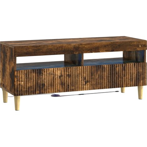 LED TV Cabinet Smoked Oak Engineered Wood vidaXL (1/5)