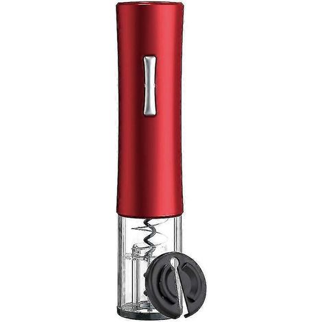 Ouvre-bouteille électrique, tire-bouchon électrique automatique rechargeable (acier inoxydable) rouge (1/5)