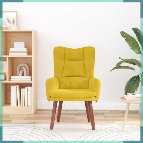 Fauteuil - 42001810 - Jaune - Velours - 63 x 67 x 94 cm (1/5)