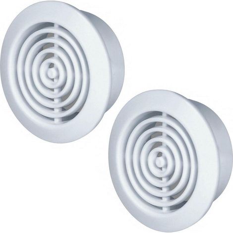 Weißes Lüftungsgitter für 45 mm Öffnung, 2 Stück. (1/3)