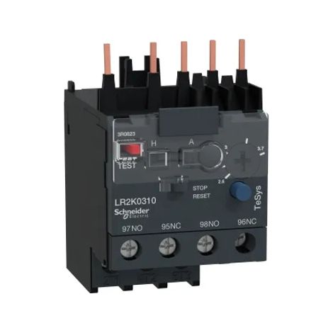 SCHNEIDER LR2K0310 - Relè sovraccarico termico per motore - TeSys LR2 K - 2,6..3,7 A - Classe 10A