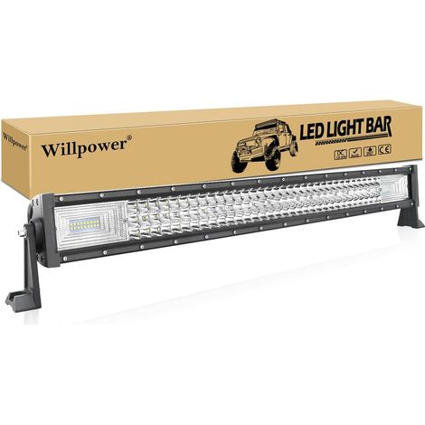 81cm 405W Barre Lumineuse LED de Travail 7D Combo Faisceau de Spot D'inondation Barre LED 12V-24V 6000K 4x4 Voiture Camion Tracteur Véhicules ATV UTV (1/5)