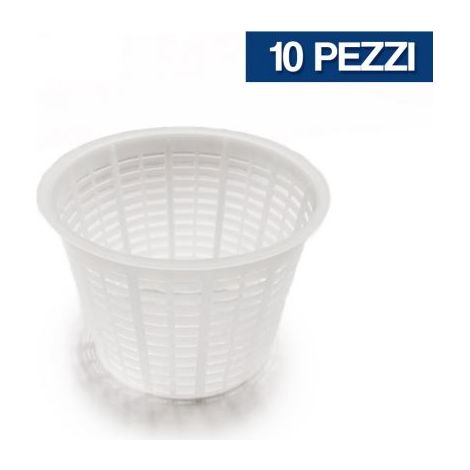 FUSCELLA FORMETTA IN PLASTICA PER RICOTTA FORMAGGIO GR 200/300 PZ 10 (29515/10)