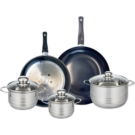 Ensemble de 2 Poêles de cuisson 28 et 32 cm et 3 faitouts 14, 16 et 20 cm Elo Prima Brillant (1/5)