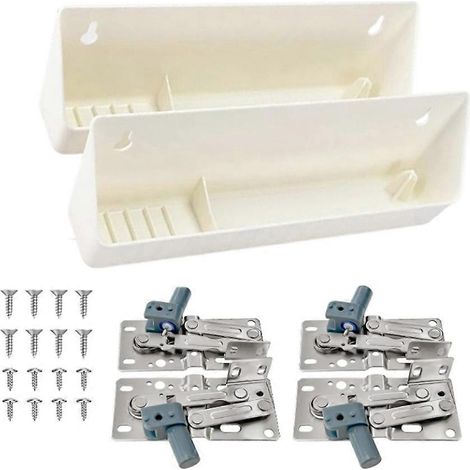 Plateau basculant à fermeture douce de 28 cm pour évier, robuste et idéal pour optimiser le rangement dans la cuisine et la salle de bain (lot de 2). (1/5)