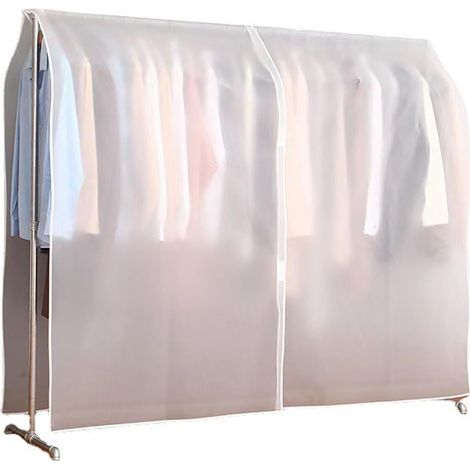 Copertura trasparente antipolvere per stendibiancheria con cerniere resistenti e protezione impermeabile. Plastica, impermeabile, trasparente, facile da aprire e chiudere, 110 x 120 cm x 2 pezzi