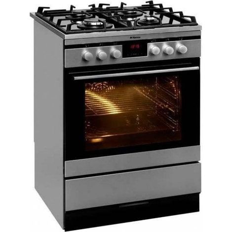 Hansa Cuisinière combinée moderne gris 62 litres