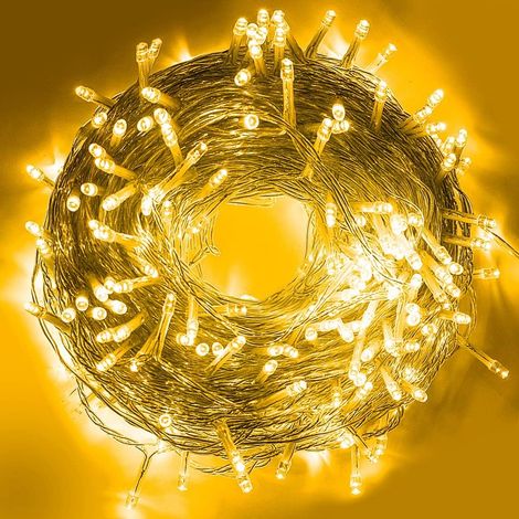 BLOOMWIN Guirlande Lumineuse Noël Extérieure Intérieure Blanc Chaud 100m 500LEDs 31V 8 Modes Lumière Décoration pour Sapin de Noël Fête Maison Chambre Jardin Terrasse (1/5)